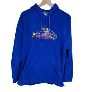 Vintage Disneyland California‎ Adventure Hoodie Unisex M Blue Fleece Pullover